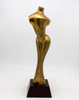 Modernist Style Female Brass Sculpture, USA 1970s