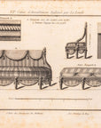 Bench with Arm Rests, 1780-96, Reproduction Print C. 2005