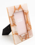 Genuine Pink Quartz/Glass 5” x 7" photo frame by Tozai Home, 2015