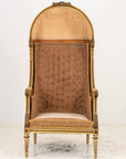 French Louis XV Style Carved Balloon Porters Chair, 19th Century