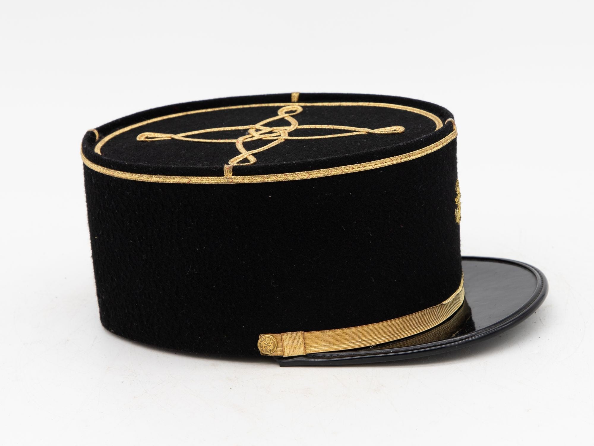 Vintage French Military Cap Vintage French Military Academy Officers Hat, Mid Century  main image 3