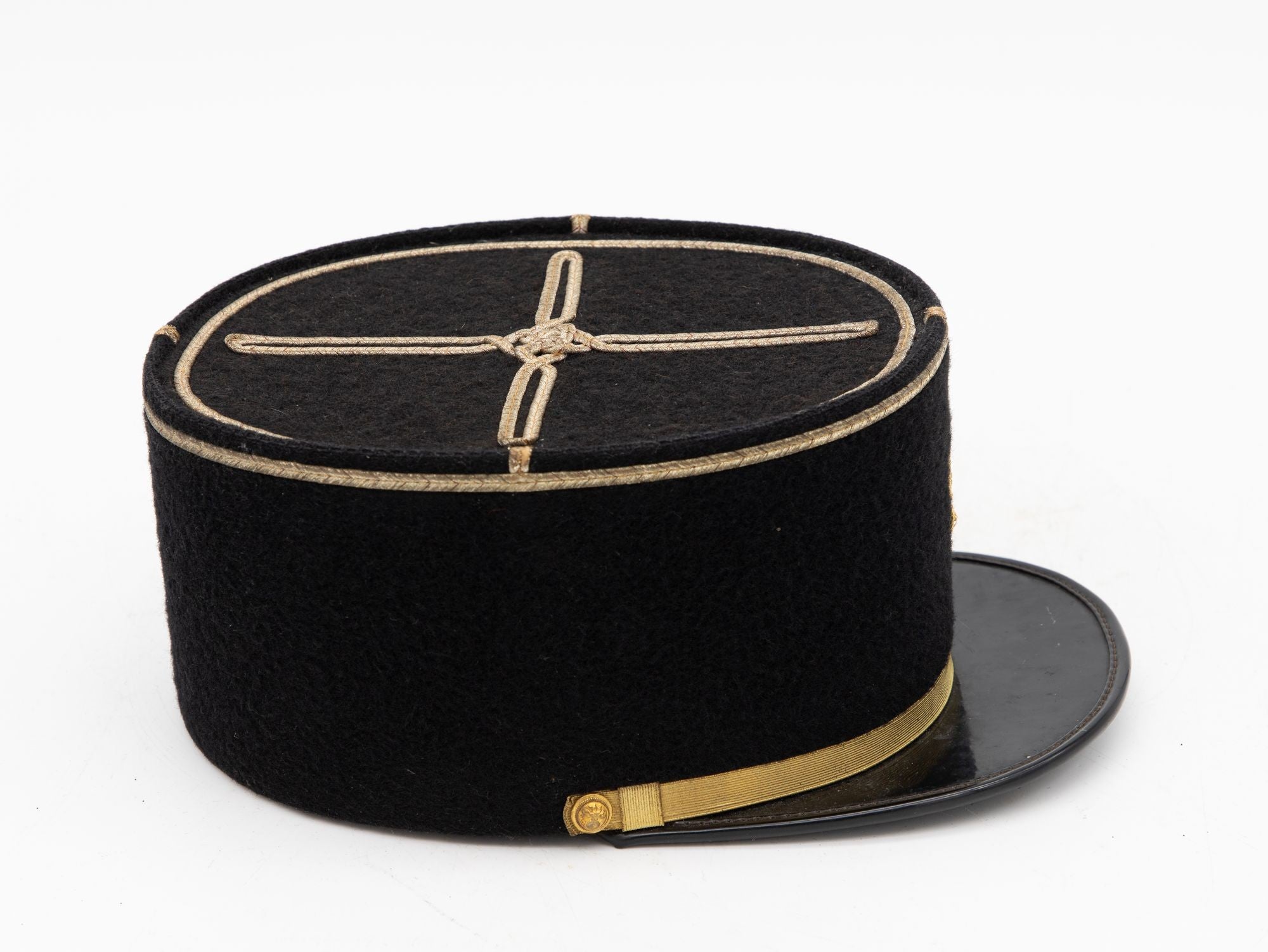 Vintage French Military Academy Officers Hat, Mid Century 