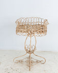 Victorian Style White Painted Wirework Plant Stand, English Early 20th C.