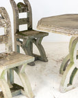 Brutalist Style Concrete Table and set of Four Chairs, England 1960s