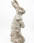 White Painted Reconstituted Stone Bunny, Rabbit, or Hare Garden Ornament, France 20th C.