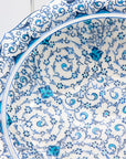 Vintage Iznik Plate in Turquoise, Blue, Cream, Early 20th C. Turkey