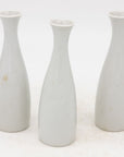 Collection of Three White Single Bud Vases, French Early 21st C.