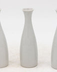 Collection of Three White Single Bud Vases, French Early 21st C.