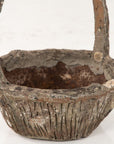 Faux Bois Basket Garden Ornament