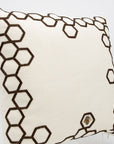 Aandaz Bee Honeycomb Linen 20x20 pillow