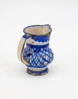 Blue and White hatch motif Creamer