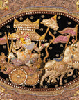 Embroidered Indian Screen Board Art with Beaded Detail
