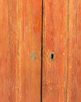 Antique English Country Buffet Cabinet with Original Red Paint