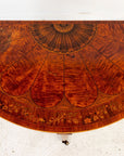 Satinwood and Mahogany Demilune Card Table