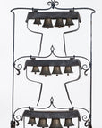 Wrought Iron Latten Bell Stand, Three Tier, English Late 19th C.