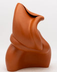 Modern Sculptural Terracotta Vase, England 1980s