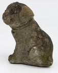 Vintage English Bulldog or Pug Dog Stone Garden Statue, English mid 20th C.