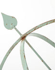 Celadon Painted English Mid-20th Century Iron Armillary