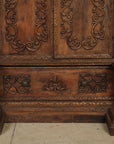 Monumental 18th Century Baroque Italian Walnut Armoire