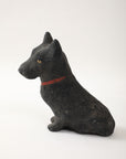 Black Scottie Dog Garden Ornament Reconstituted Stone, English Mid 20th C.