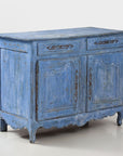 Blue Painted French Buffet, Mid 19th C.