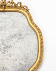 19th Century French Giltwood Mirror with Bow Crown