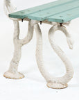 Iron Serpent and Twig Garden Bench, English Mid 20th C.