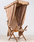 Vintage French Beach Chair with Canopy, Mid 20th C.