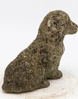 Vintage Reconsitituted Stone Spaniel Puppy or Dog Garden Ornament, Mid 20th C.