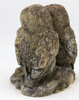 Concrete Owl Family Garden Ornament, French 20th Century
