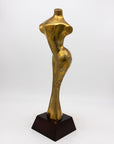 Modernist Style Female Brass Sculpture, USA 1970s