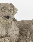 Vintage Reconstituted Stone Dog with Four Puppies, English Mid 20th C.