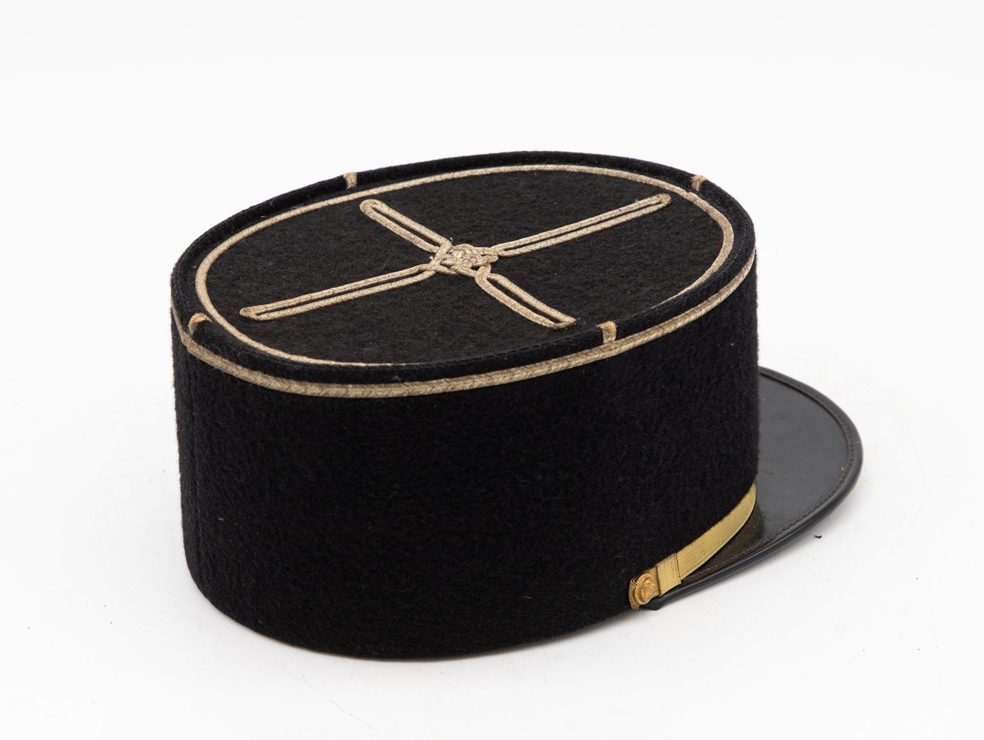 Vintage French Military Academy Officers Hat, Mid Century 