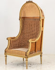 French Louis XV Style Carved Balloon Porters Chair, 19th Century