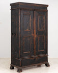 Black Swedish Cupboard or Kitchen Cabinet, Sweden Late 18th C.