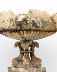 Carved Marble Shaped Neoclassical Urn, Italy 19th Century