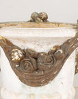 Pair Composite Terracotta Rococo Italian Urns, Mid 20th C.