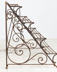 Scrollwork Four Tier Iron Plant Stand or Etagere, England Mid 20th Century