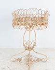 Victorian Style White Painted Wirework Plant Stand, English Early 20th C.