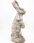 White Painted Reconstituted Stone Bunny, Rabbit, or Hare Garden Ornament, France 20th C.