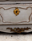 French Louis XIV Style Gray Painted Commode, Late 19th Century