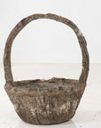 Faux Bois Basket Garden Ornament
