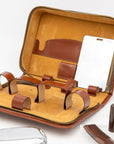 Vintage Men's Grooming Kit with Leather Case