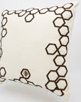 Aandaz Bee Honeycomb Linen 20x20 pillow