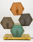Pair Murano Geometric Multicolor Lamps