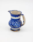 Blue and White hatch motif Creamer