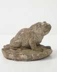 Reconstituted Stone Frog Garden Ornament, 20th Century