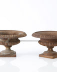 Pair Cast Iron Pie Crust Urns