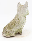 White Westie Dog Garden Ornament Reconstituted Stone, English Mid 20th C.