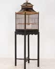 Regency Style Tole Birdcage on Stand, USA, 20th Century